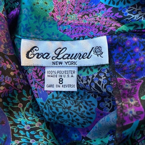 Eva Laurel New York Long Sleeve Blouse Size 8 - Picture 6 of 7